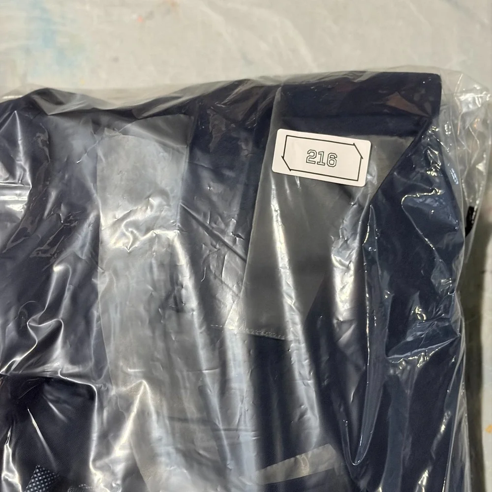 Haggar The Active Series Blazer Sport Coat Mens 58R Navy Blue Tailored Fit